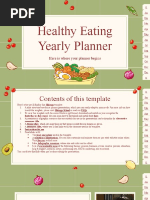 Healthy Eating Yearly Planner