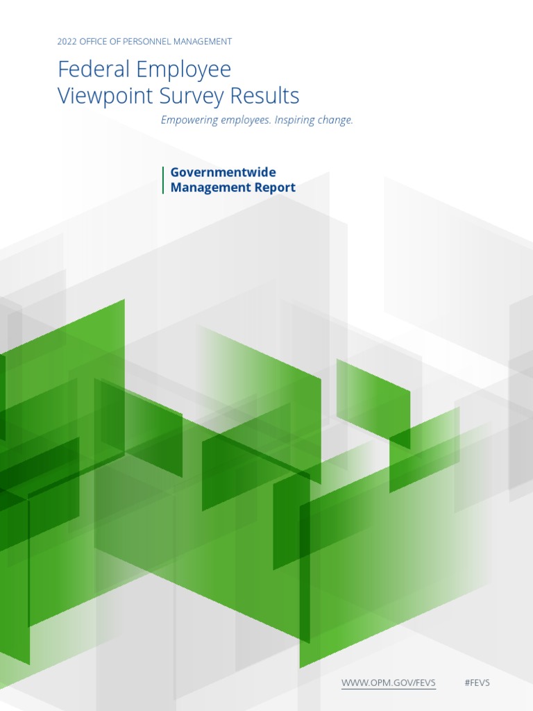 2022 federal employee viewpoint survey results pdf job satisfaction