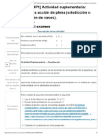 Examen - (ACDB1-20%) (SUP1) Actividad Suplementaria - Procedencia de La Acción de Plena Jurisdicción o Subjetiva (Revisión de Casos)