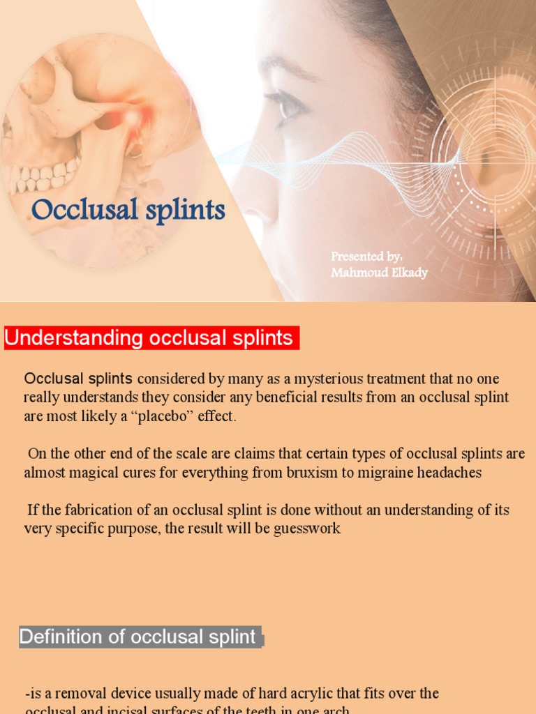 Occlusal Splint (Autosaved) PDF Dentistry Branches Clinical Medicine