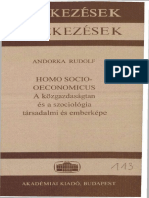 Andorka Rudolf - Homo Socio-Oeconomicus. A Közgazdaságtan És A Szociológia Társadalmi És Emberképe