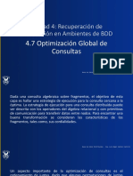 4.7 Optimización Global de Consultas