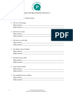 Subject and Object Questions Exercise 1