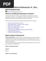 L1 Conditional Statements