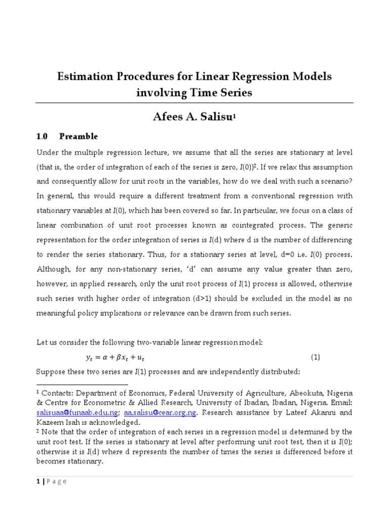 Unit Root Testing in Time Series Analysis | PDF | Autocorrelation ...