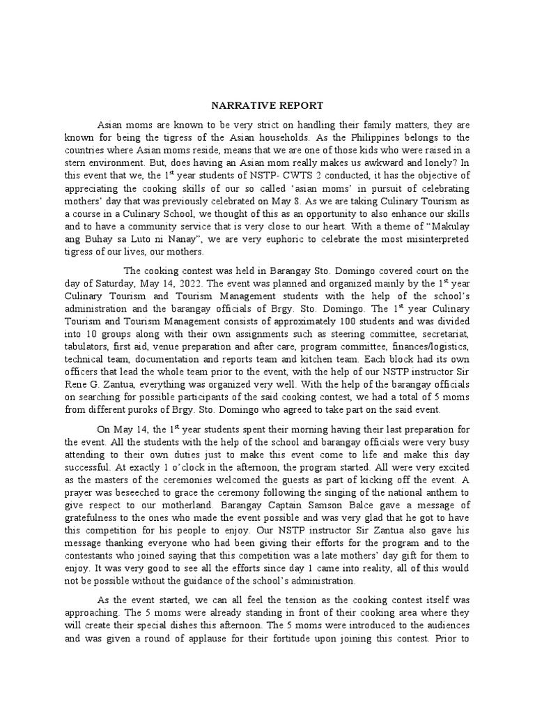 Asian moms cooking contest celebrates mothers day pdf cooking foods