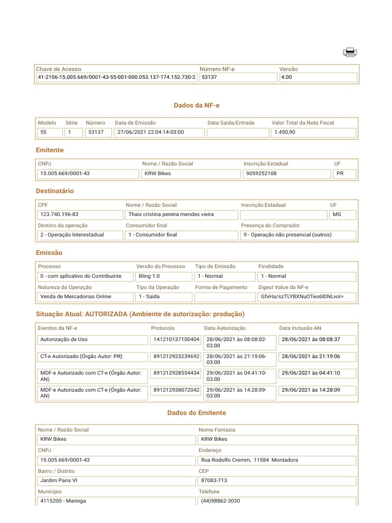Portal Da Nota Fiscal Eletrônica | PDF | Recibo | Taxa de imposto