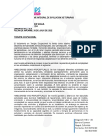 Informe integral de evolución de terapias para Joan Andrew Aguja