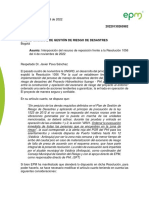 Interposicion Del Recurso de Reposicion Frente A La Resolucion 1056 Del 4 de Noviembre de 2022