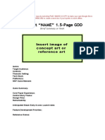 RPG 1.5-Page GDD Template