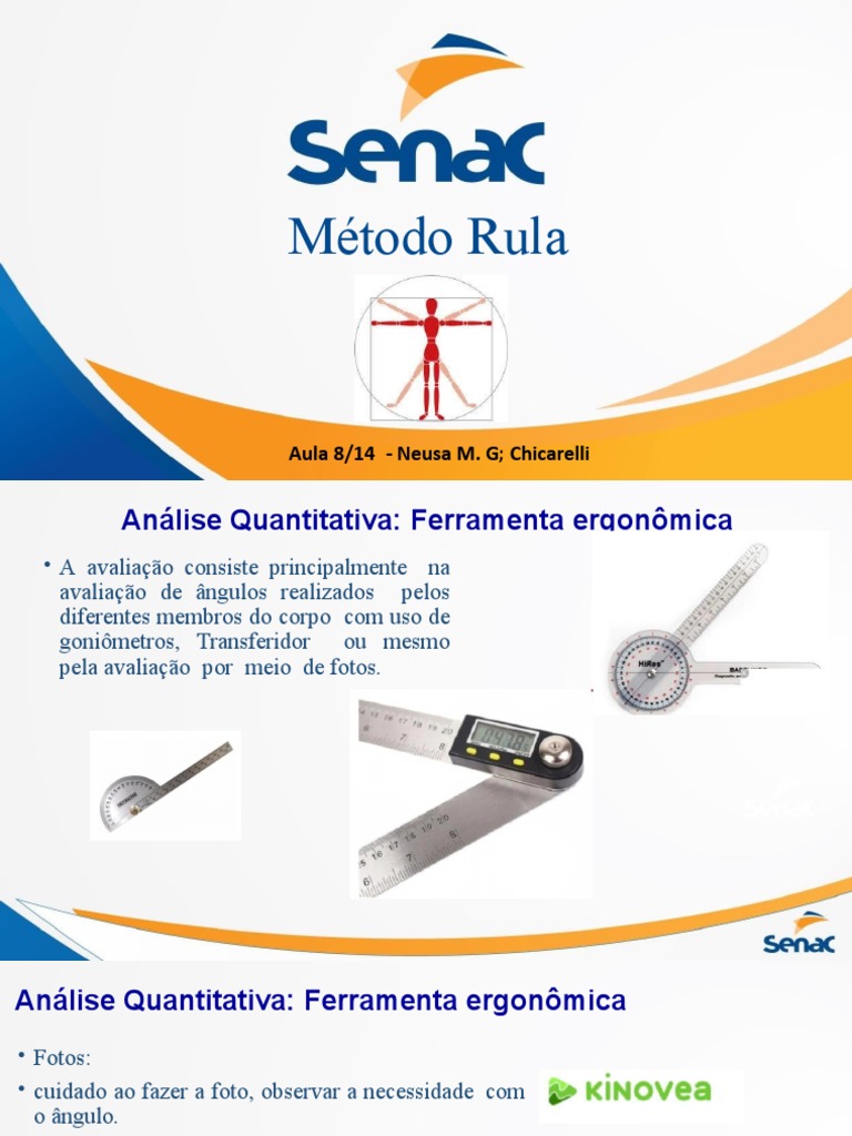 Aula 8 - Ferramenta Ergonômica - Método Rula | PDF | Fatores humanos e ...