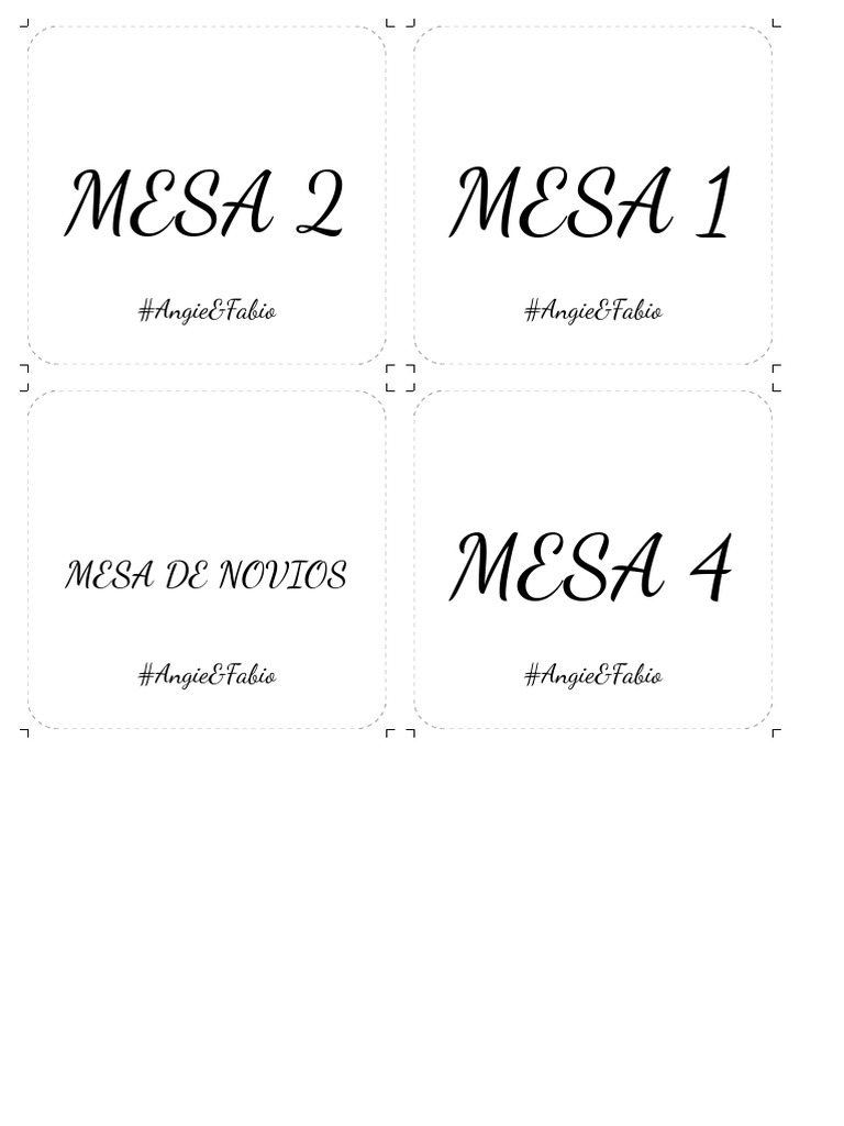 Mesas Imprimir | PDF