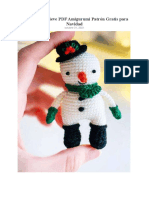 Monigote de Nieve PDF Amigurumi Patron Gratis para Navidad