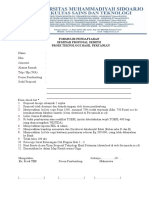 Form Daftar Ujian Proposal Skripsi THP