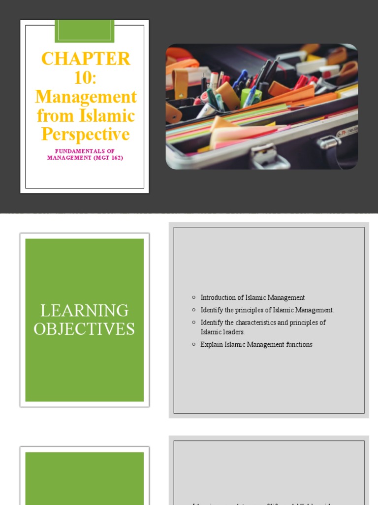 Islamic Management Principles Explained | PDF | Goal | Surah
