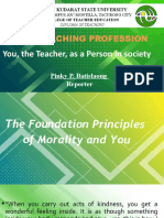 The Foundation Principles of Morality and You