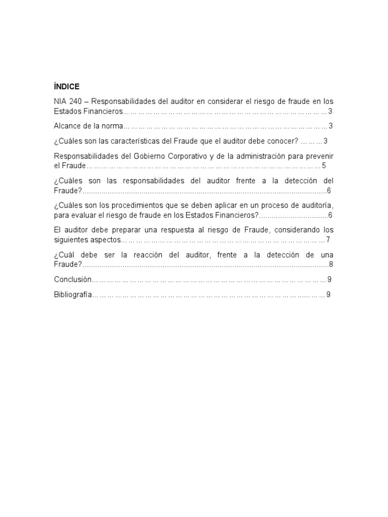 Auditoría y Riesgo de Fraude en E.F. | PDF | Auditoría | Contabilidad