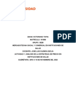 Análisis estrategia precio instituciones salud