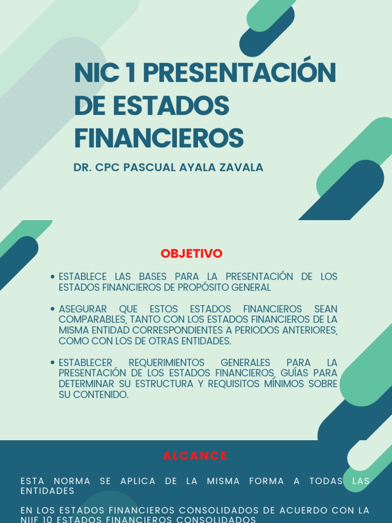NIC 1: Presentación de Estados Financieros | PDF | Contabilidad ...