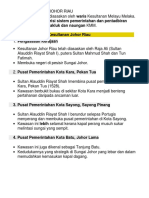 Serta Wilayah Jajahan Takluk Dan Naungan KMM. 6.1 Pengasasan Kesultanan Johor Riau
