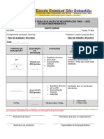 ROTEIRO DE ESTUDO PARA AVALIAÇÃO DE RECUPERAÇÃO FINAL - 3º Ano