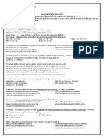 Revisão de regência verbal e classificação de orações