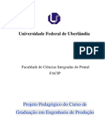Projeto Pedagogico Curso Engenharia de Producao UFU