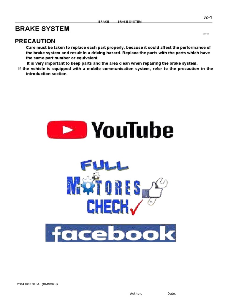 Manual de Frenos Toyota - Full Motores Check 2 | PDF | Brake | Anti ...
