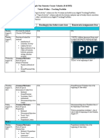 Sample One-Semester Course Calendar VW