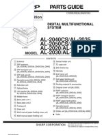 Service Parts List Sharp AL-2040cs, 2030, 2040, 2050cs, 2060