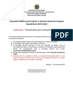 Procedimento para indicação de fiscais de candidato no IF Sertão