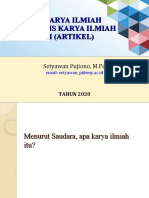 Bahasa Karya Ilmiah, Jenis Ki, Dan Artikel Publikasi