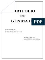 Portfolio IN Gen Math: Submitted by