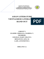 Vietnamese Literature Hand Out