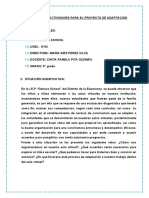 Proyecto de Adaptación 5°grado