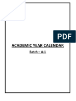 Academic Calendar A-1