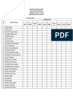 Daftar Hadir Siswa Pramuka