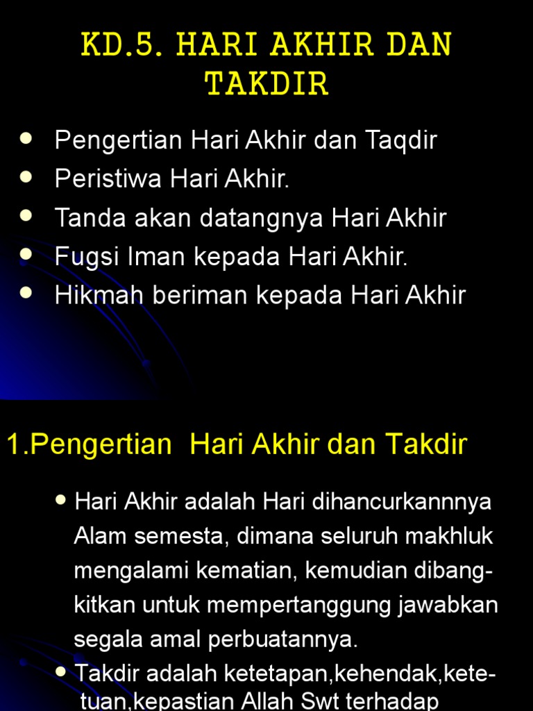 Hikmah Beriman kepada Hari Akhir | PDF | Dewasa Muda