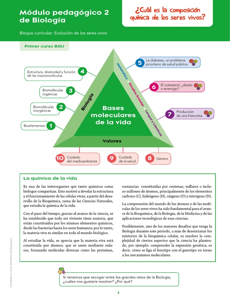 Biologia 1 Modulo 2 | PDF | Carbohidratos | Compuestos orgánicos