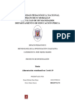 La importancia de la alimentación en estudiantes de Educación Física durante la pandemia