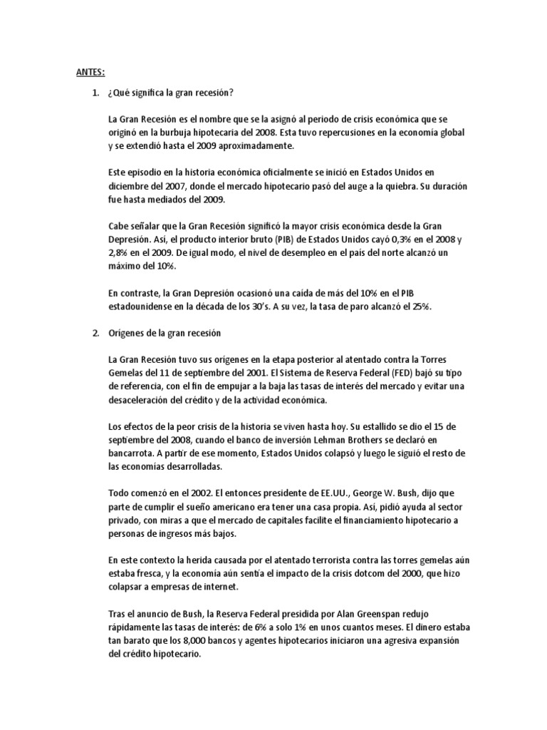 La Gran Recesion PDF