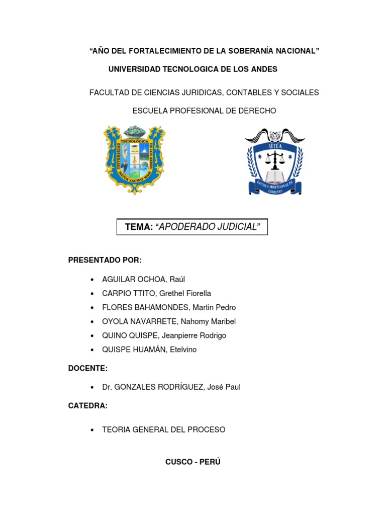 Facultades del Apoderado Judicial | PDF | Ley procesal | Ley Pública