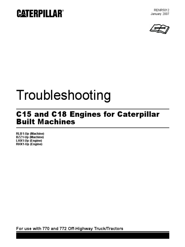 c15 and c18 Engines For Caterpillar Built Machines Troubleshooting