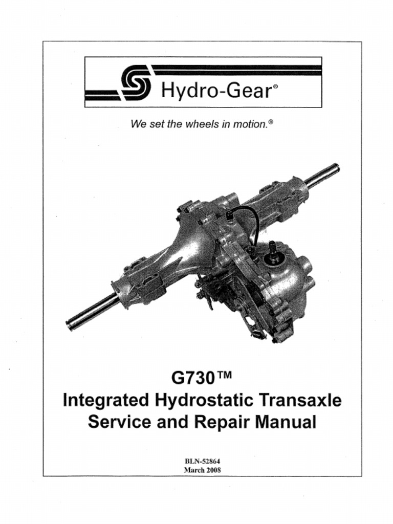 HydroGear Service Repair Manual PDF