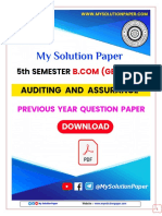 2019 (G) Auditing and Assurance 5th Semester