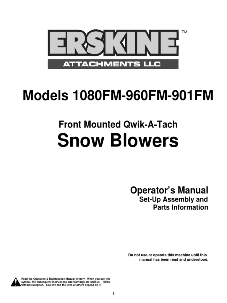 LIMIT OVER COLLECTION -RIVALS- 、スペシャルパック Erskine Operators Manual 1080FM-960FM-901FM Manual | PDF | Tractor