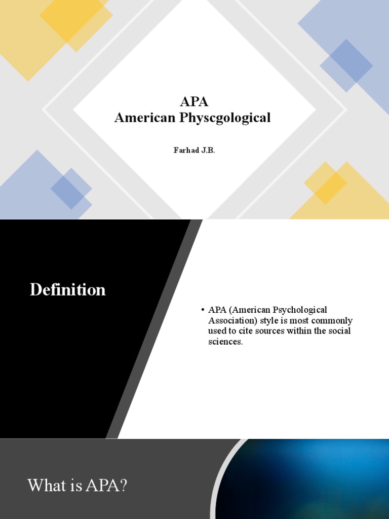 APA Style: An Introduction to Formatting Academic Papers | PDF | Apa ...