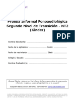 Protocolo Prueba Informal Fonoaudiologica NT2 