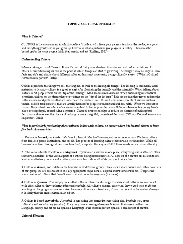 Understanding Cultural Diversity Elements | PDF | Prejudices | Sexism