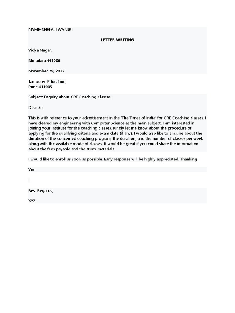 Letter | PDF